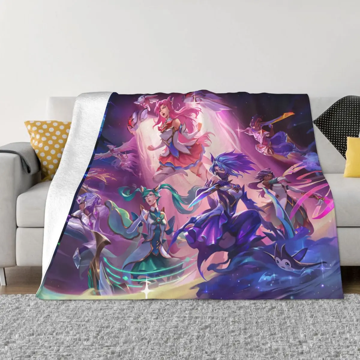 

LOL League of Legends Game All Star Guardian Skin портативные теплые Пледы для постельного белья, путешествий