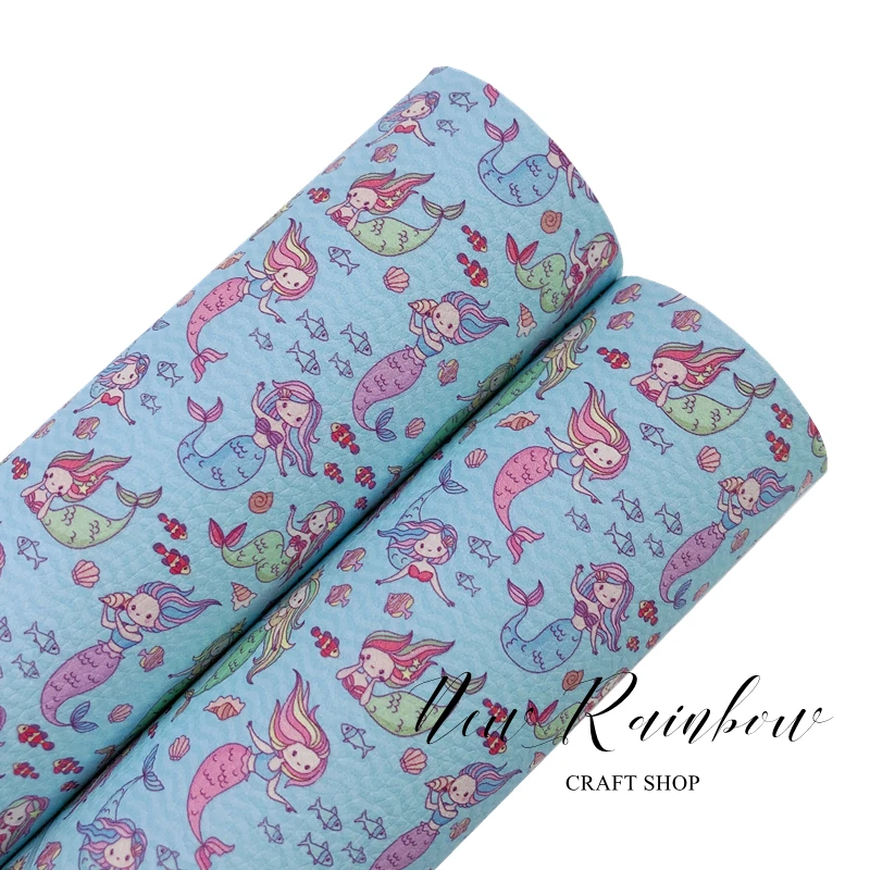 Новый Радужный 30x2 2 см/A4 подводный мир и мермиад коллекция из искусственной кожи