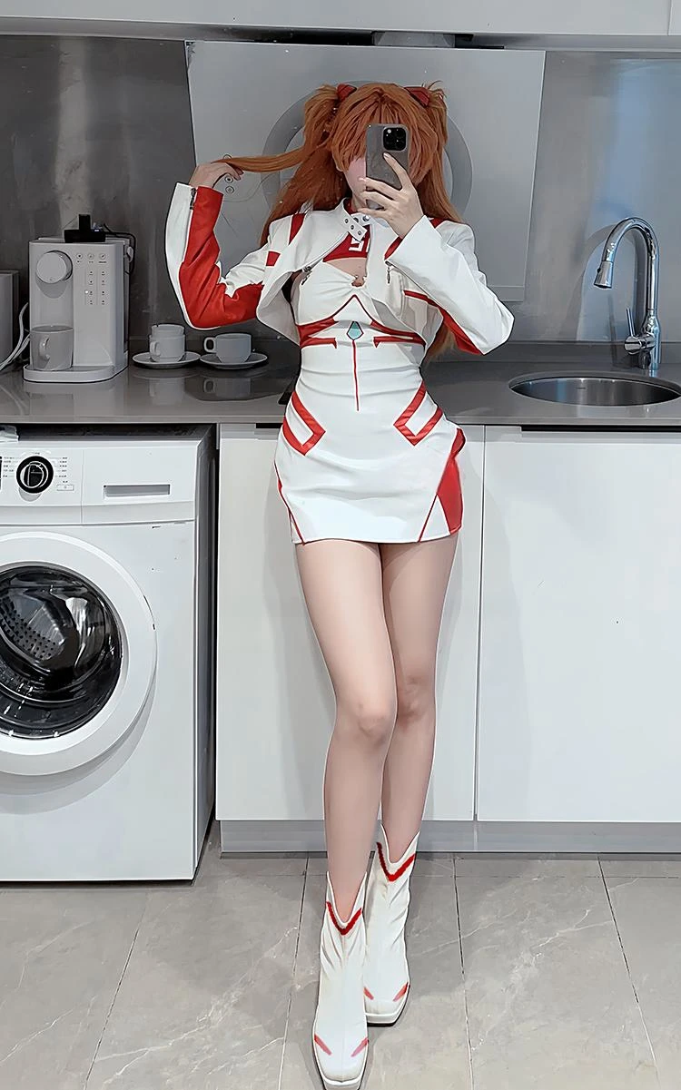 AGCOS EVA Косплей Аниме Asuka Langley Soryu Костюм Doujin Повседневный гоночный костюм Костюмы