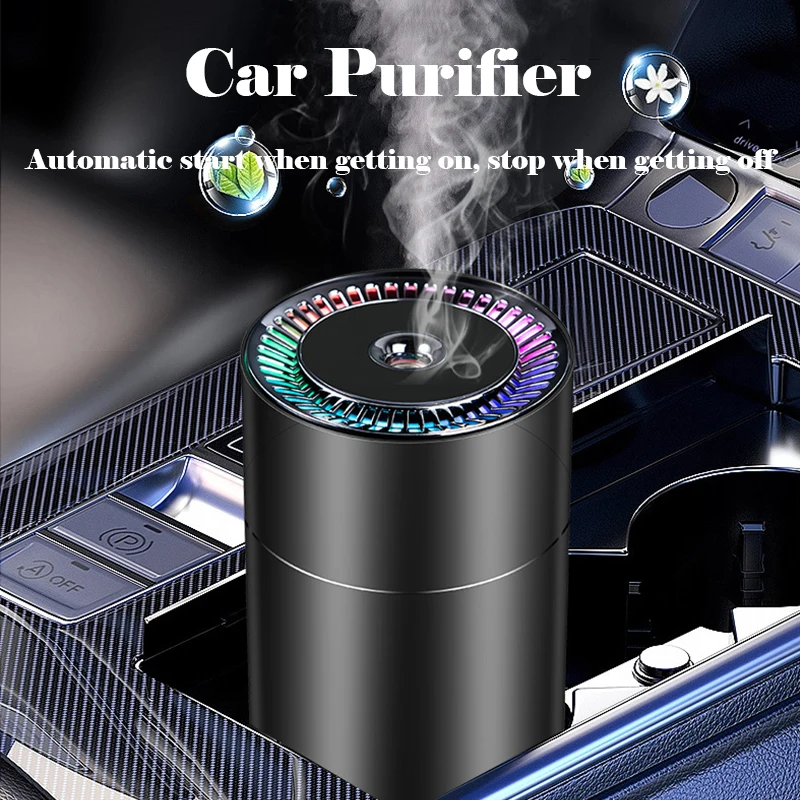 

Car Air Purifier On Board Humidifier Intelligent Start Stop Car Perfume Purification Air Fragrance Spray Air Cleaner