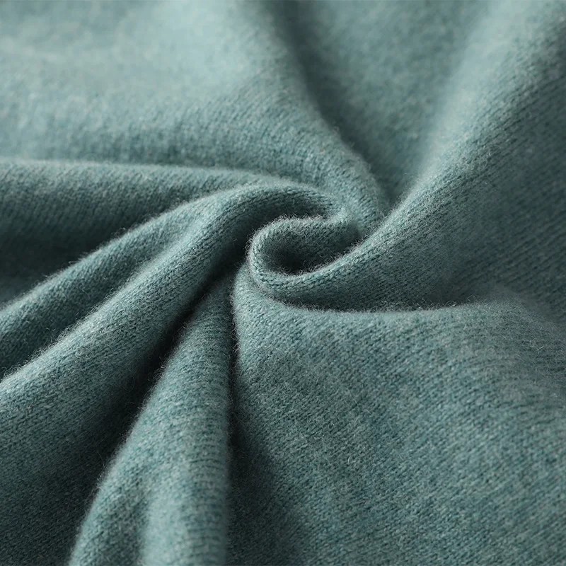 Spring And Autumn Men's 100% Merino Wool Crew Neck Sweater Soft Cashmere Knitted Pullover Flat Versatile Underlay High-End Top