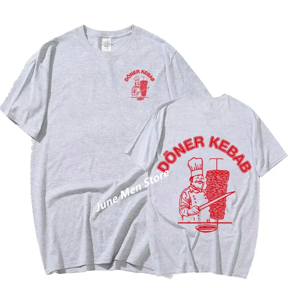 Мужская Футболка С Рисунком Doner Kebab Хлопковый Летний Повседневный Топ Унисекс