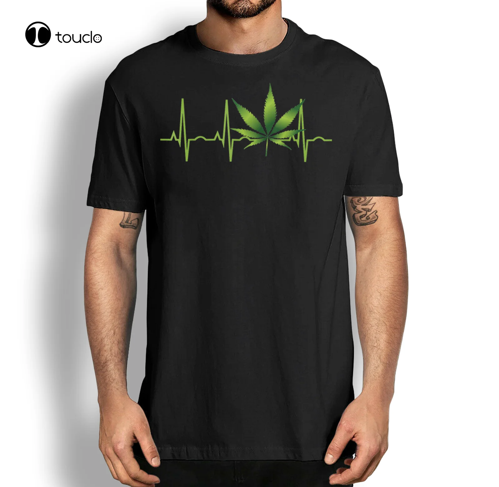 

Новая забавная футболка, Оригинальная футболка с изображением марихуаны, листьев сердцебиения, забавная хлопковая футболка унисекс с изоб...