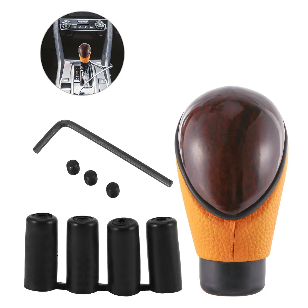 

Car Gear Knob Automatic Transmission Lever Knob Automobile Accessories for Car Auto Automobile (Yellow)