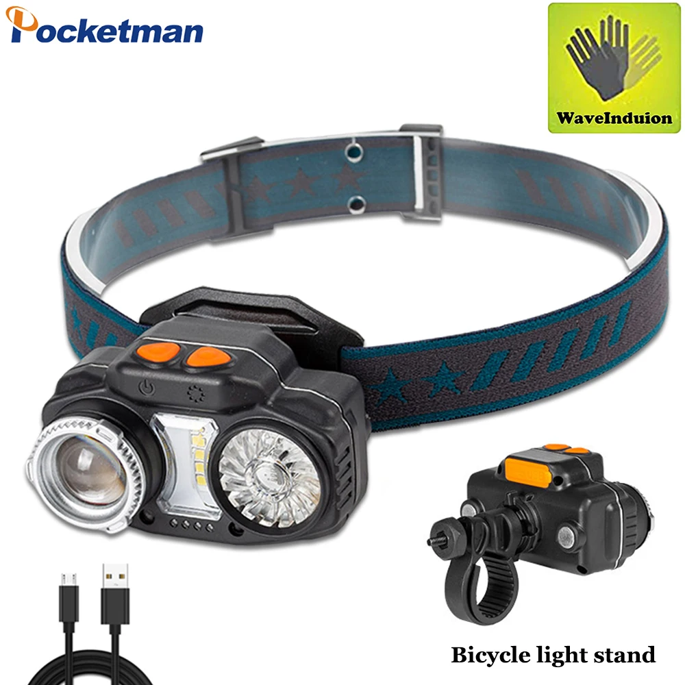 Induction High Lumen Powerful LED Headlight Motion Sensor USB Charging Head lamp Waterproof as Power Bank Outdoor Camping
Induction High Lumen Powerful LED Headlight Motion Sensor USB Charging Head lamp Waterproof as Power Bank Outdoor Camping