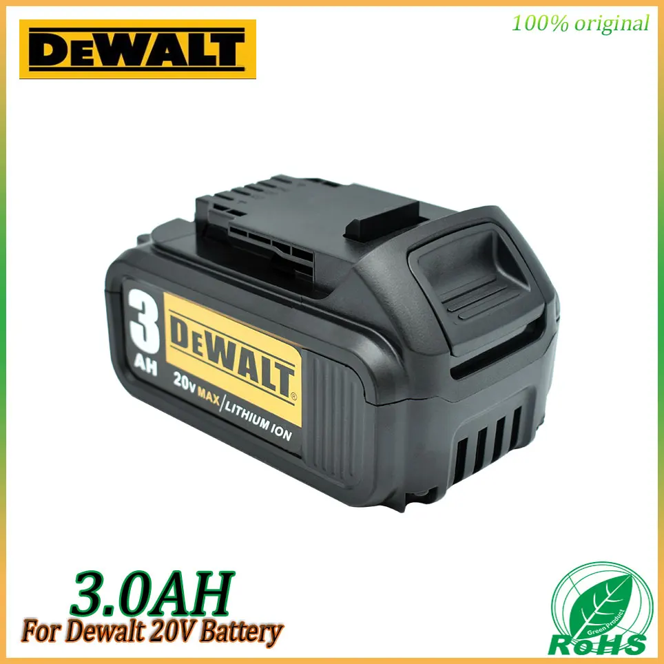

100% Original For DeWalt 20V 3.0Ah~6.0Ah Rechargeable Power Tools Battery with LED Li-ion Replacement DCB205 DCB204-2 DCB206