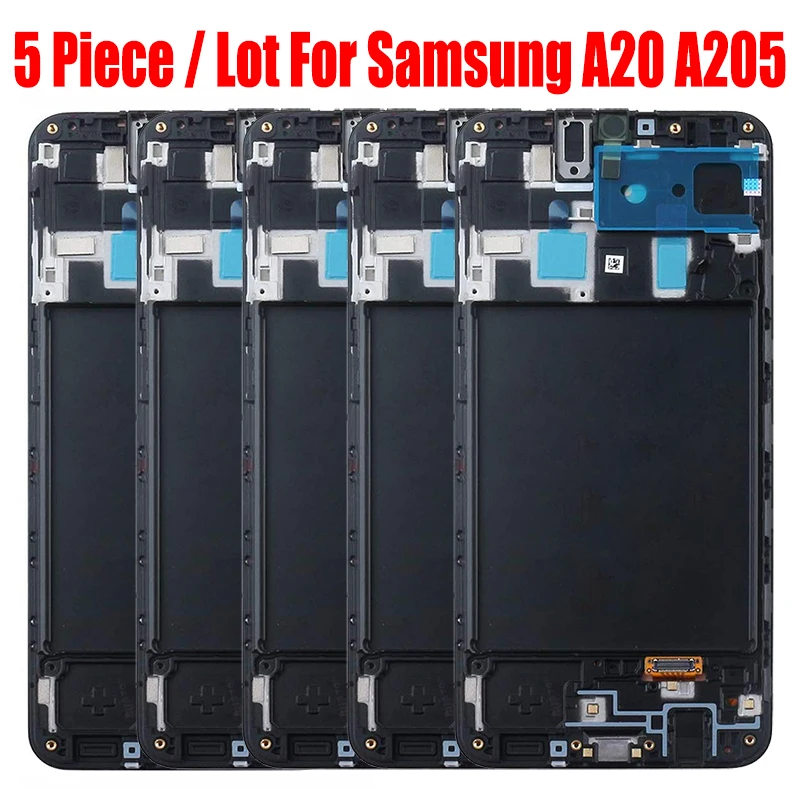 

ЖК-дисплей 6,4 ''для SAMSUNG Galaxy A20 2019 A205/DS A205F A205FD A205A, панель, сенсорный экран, дигитайзер, датчик в сборе, рамка