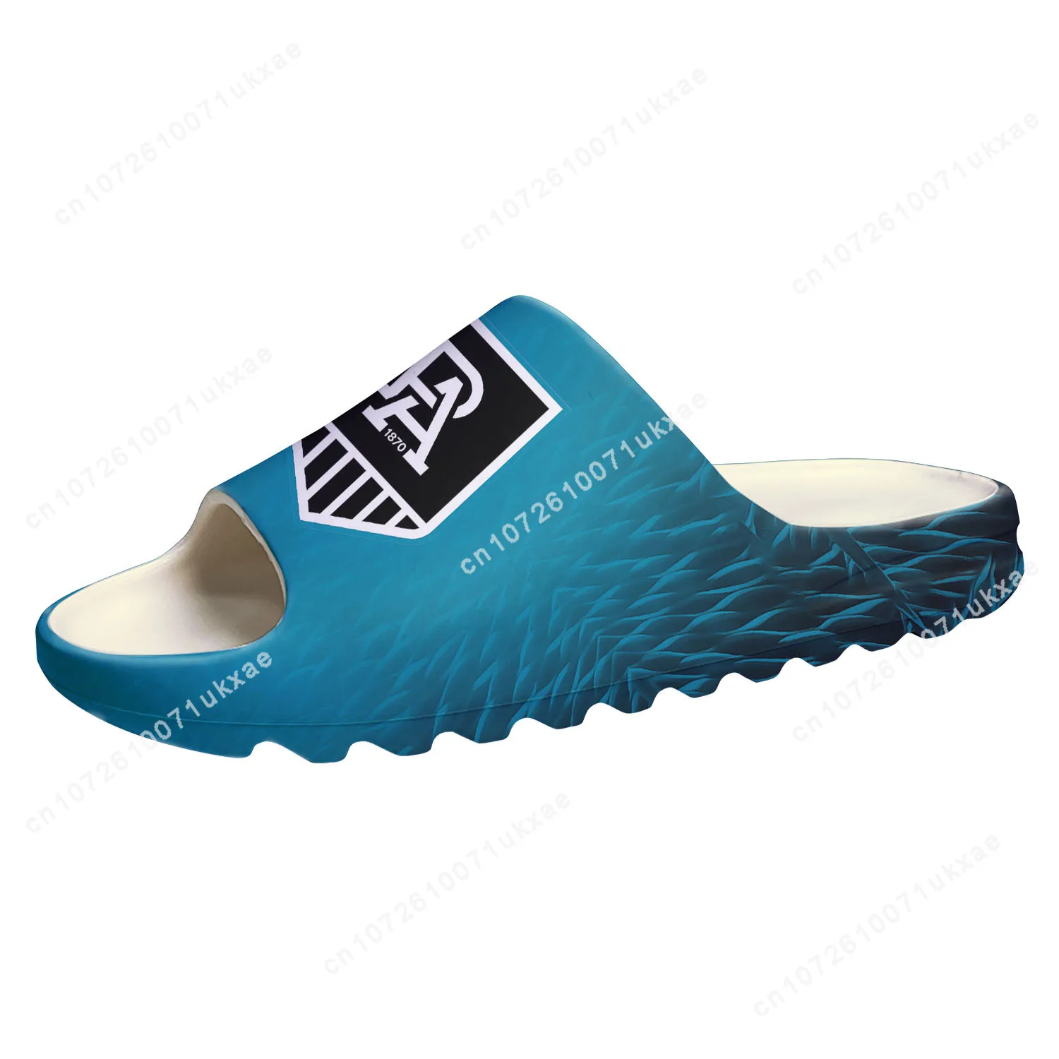 

Port Adelaide Power Australian Football Soft Sole Sllipers Home Clogs Custom Step On Water Shoes Mens Womens Teenager Sandals