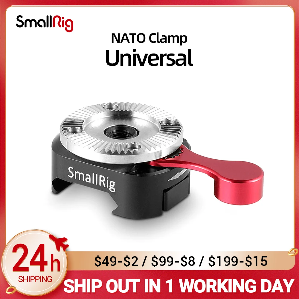 

SmallRig Quick Release Clamp NATO Clamp to Arri Rosette Mount Quick Release attach with Camera Side Handle Grip Camera Rig 2046B