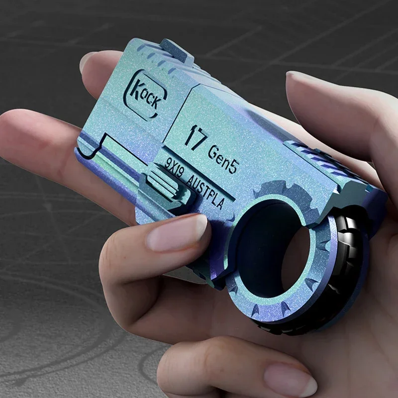 1 шт., мини-пистолет EDC с двойной головкой, Glock, мини-пистолет из сплава, мягкая пуля, пистолет, гироскоп на палец, креативная игрушка (art.: 3920cbed55591) - 3920cbed55591