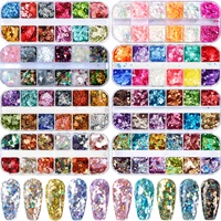 1 box holographic nails glitter flakes sequin for nail art decoraiton manicure supplies accesorios paillette set free shipping