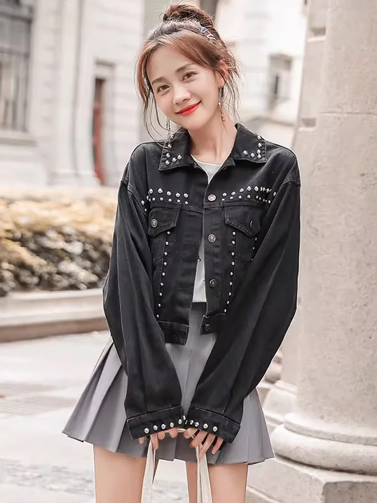 

Spring Autumn 2023 Jean Jacket Short High Waist Jacket Top Female Fashion New In Outerwears Jacket Woman Spring Summer 2023 Coat