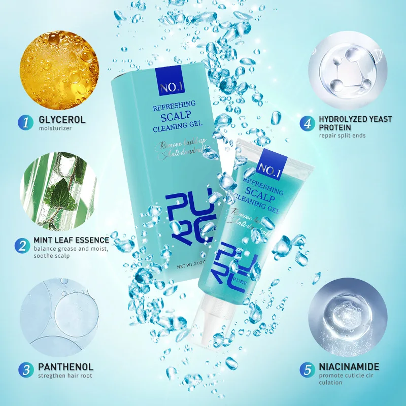 

Hair Scalp Treatment Gel Essence Anti Dandruff Anti Itch Exfoliating Refreshing Nourish Products Hair Care 60ml