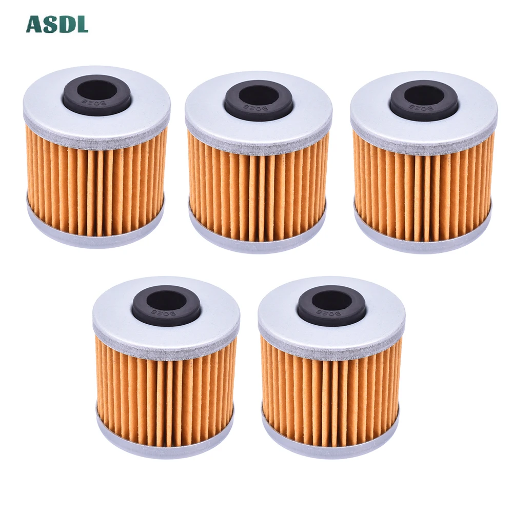 

5Pcs Motorcycle Oil Filter for KAWASAKI J125 (SC125 CGF,CHF,CJF) 2016-2018 J300 (SC300) 2014-2018 J300 SE 2014-2018