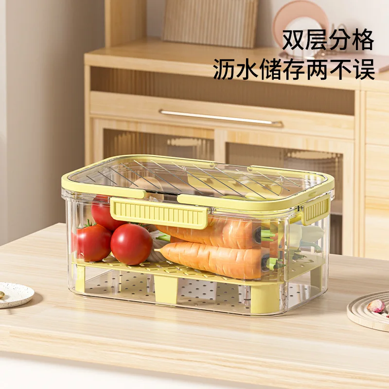 Хрустящие квадратные зерна холодильник для овощей коробка бенто уличная корзина
