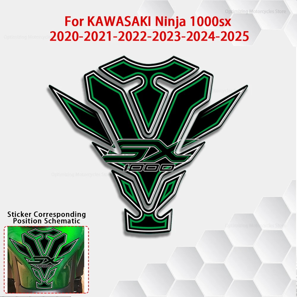

Для Kawasaki Z1000 SX 2020-22023 2022 ninja 1000 3D гелевая наклейка на топливный бак, накладка на топливный бак, защитная наклейка для мотоцикла