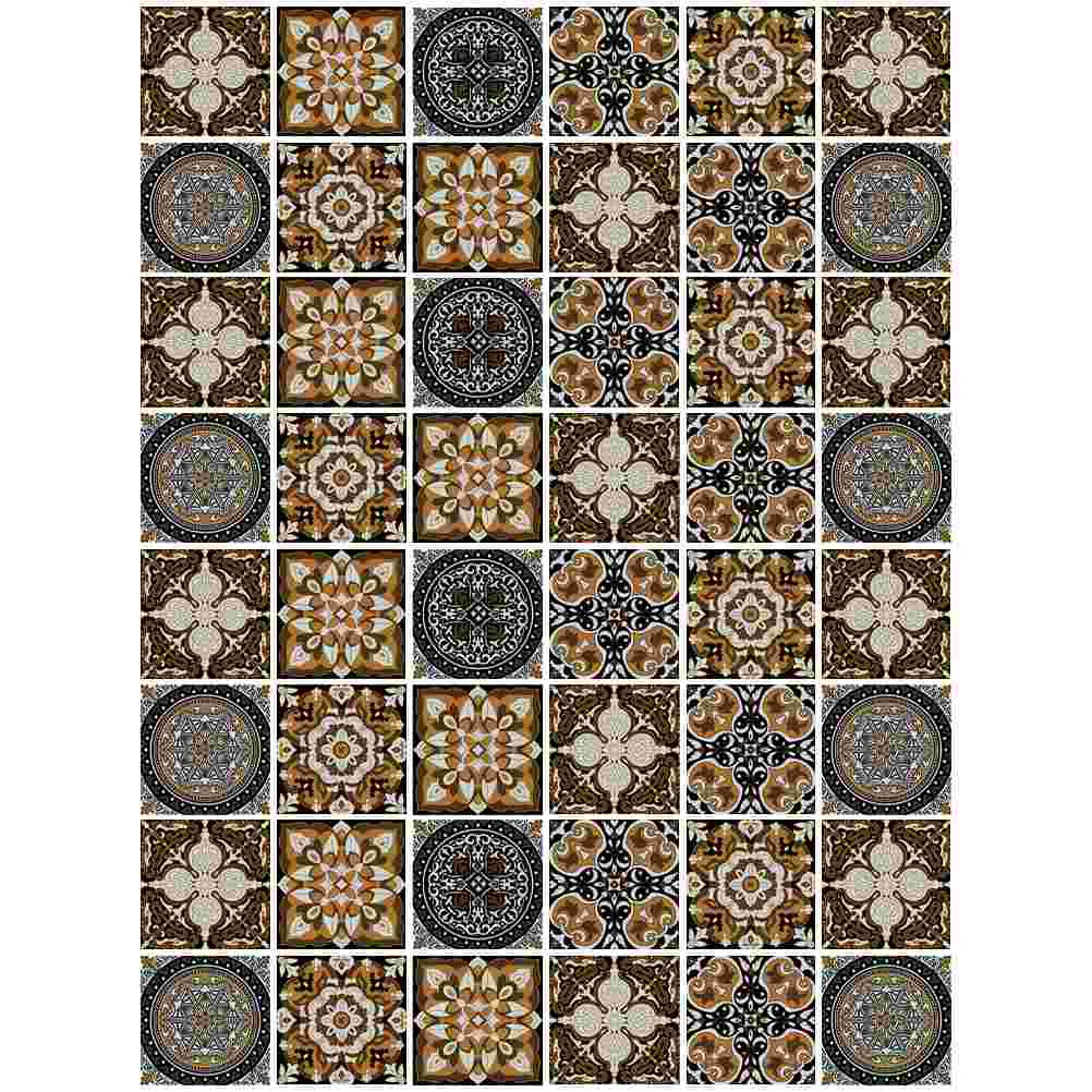 

Tile Sticker Decals Wall Stickers Tiles Adhesive Home Peel Stick Kitchen Removable Self Vintage Floor Backsplash Cupboard