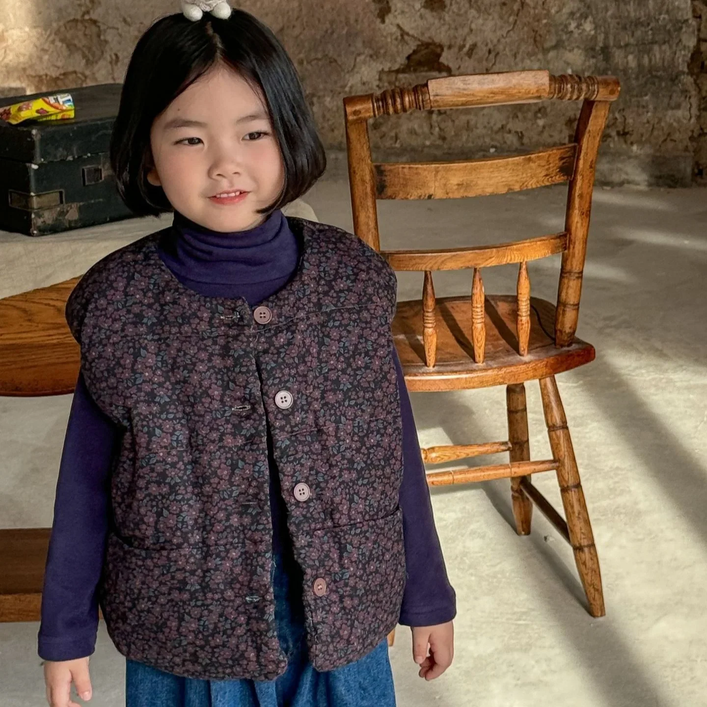 Жилеты для девочек 2024 зимняя новая детская одежда корейский стиль теплые толстые