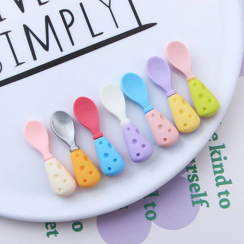 Милые столовые приборы с бантом из смолы искусственные подвески для