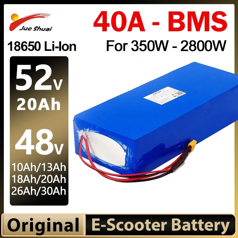 Комплект литиевых батарей Escooter Ebike 48 В 52 в 10-26 Ач для электрического велосипеда
