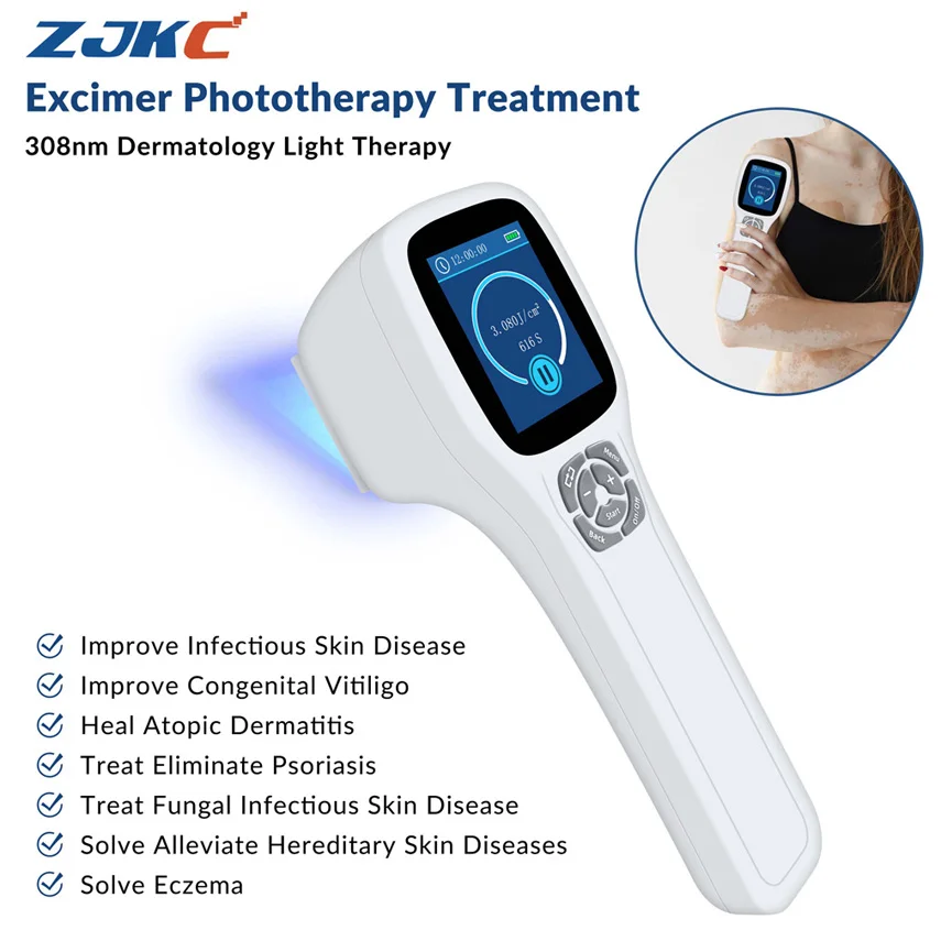 ZJKC 49 диодов 308 нм экксимерная система УФ-светотерапия Ультрафиолетовая лампа для