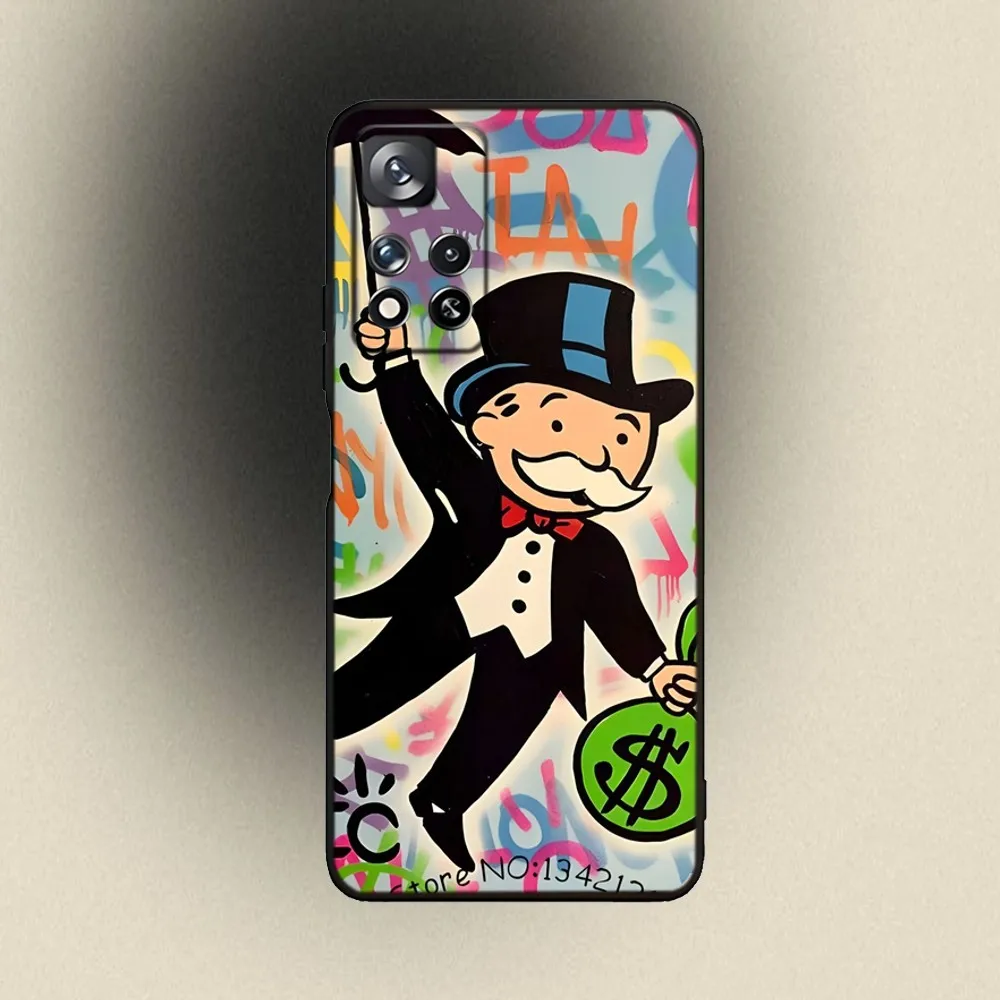 Чехол для телефона Dollar Alec Monopoly Man Samsung Galaxy A20 A21s A22 A31 A32 A52 A53 A72 73 A80 A91 Мягкий черный
