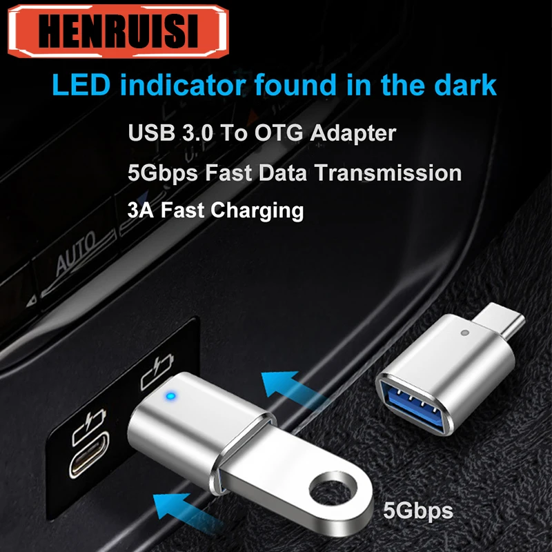 Адаптер OTG типа C к USB 3.0 папа на мама для Macbook Air Pro Samsung S21 S20 Xiaomi Разъем