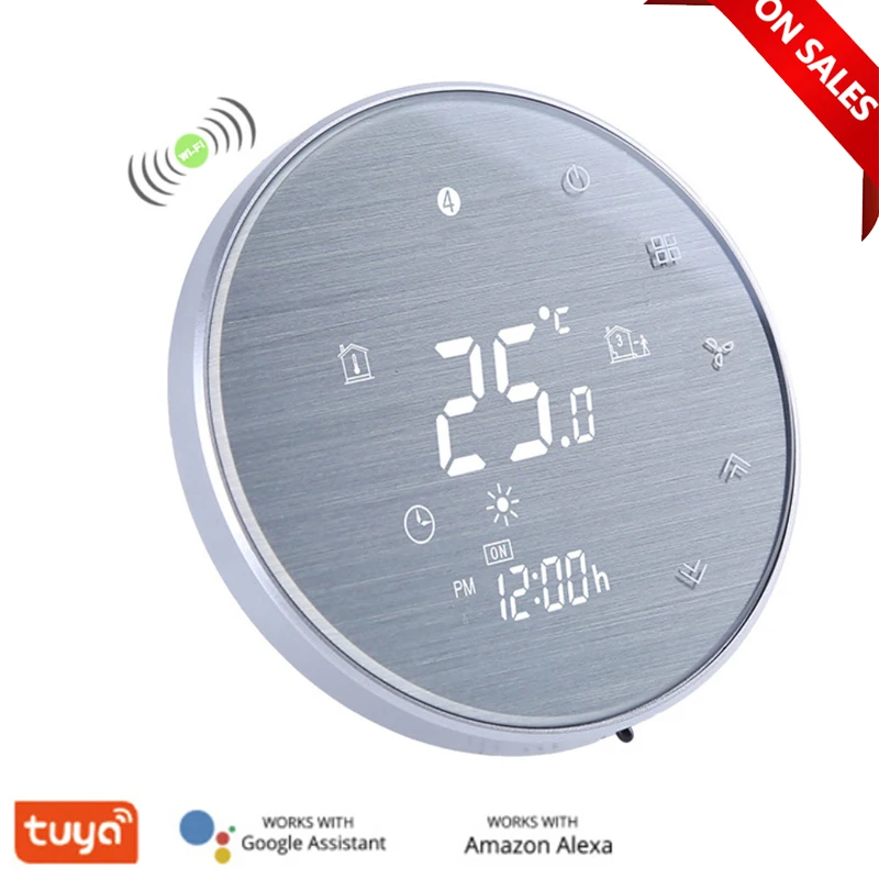 

Умный Wi-Fi термостат Tuya, контроллер температуры для воды/Электрического Подогрева пола/газового котла, работает с Alexa Google Home