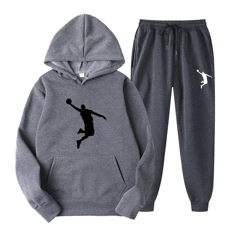 

2022 Autumn And Winter New Tracksuit Set Hoodies + Sports Trousers Men's Suit Outdoor Sports Casual Men's Clothing 2 Pieces