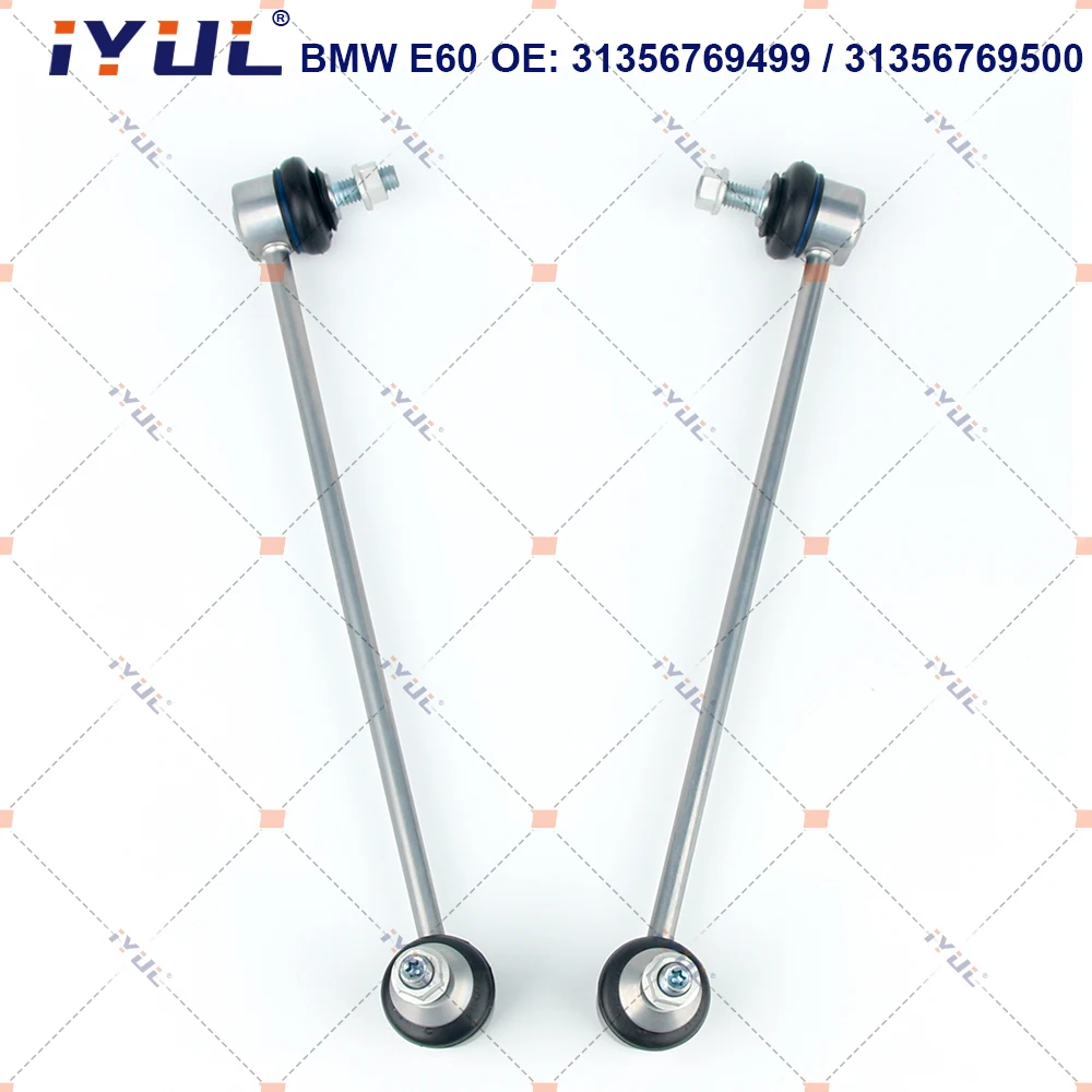 

IYUL Pair Front Axle Sway Bar End Stabilizer Link Ball Joint For BMW 5 Series E60 E61 523i 525d 530i 31356769499 31356769500