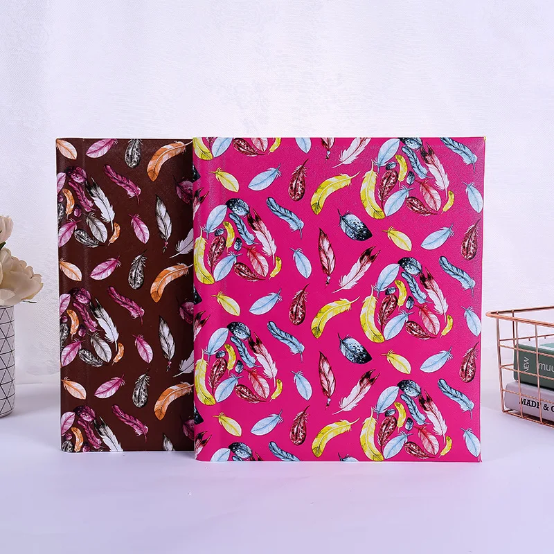 

PU Leather DIY Photo Album Adhesive Film Covered Photo Album Self-adhesive Creative Manual Viscose 1-10 Inch Growth Record Book