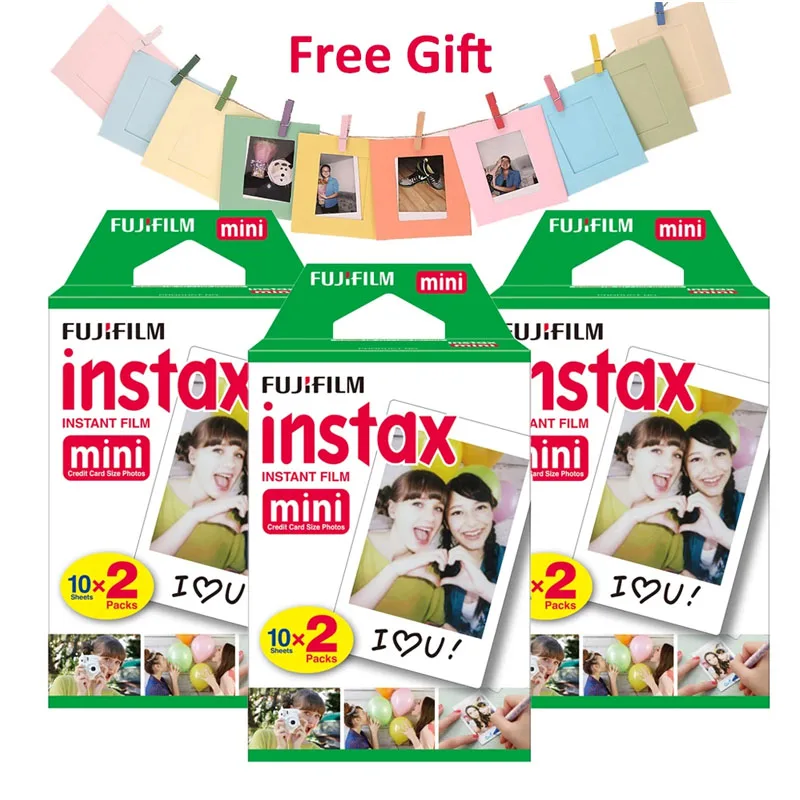 

New Fujifilm Instax Mini Films 60 sheets Instax Mini 8 Film For Fuji Instant Camera Mini 9 7s 25 90 SP-2 with Free Wall Photo
