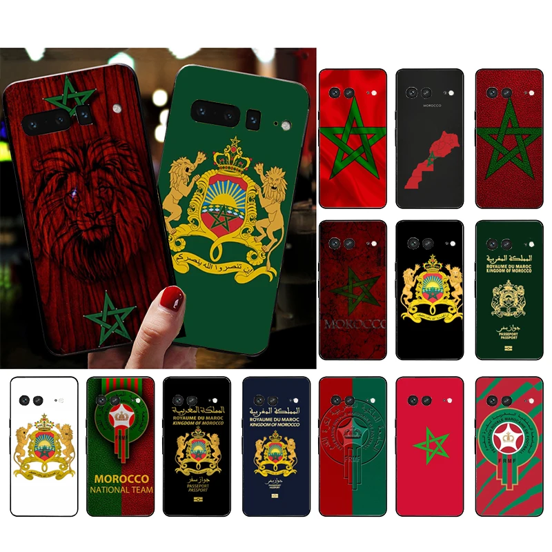 

Morocco Flag Passport phone Case for Google Pixel 7 Pro 7 7A 6A 6 Pro 5A 4A 3A Pixel 4 XL Pixel 5 6 4 3 XL 3A XL 2 XL