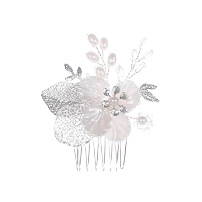 

Women Headdress Comb-Shape Large Flower Hairpin for Girls Hanfu Hair Decors