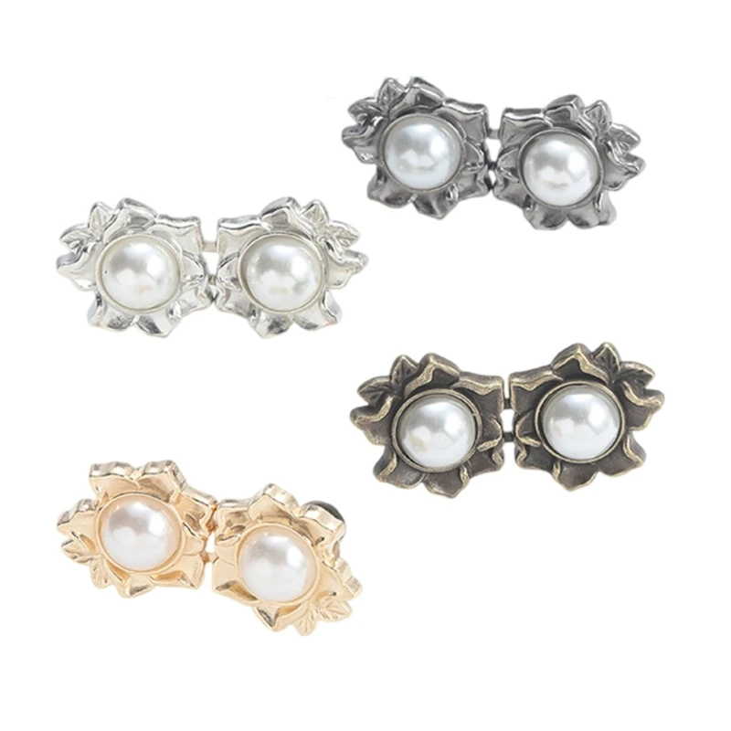 3 шт. металлические пуговицы на талии с цветком брюки платья затягивающие талию