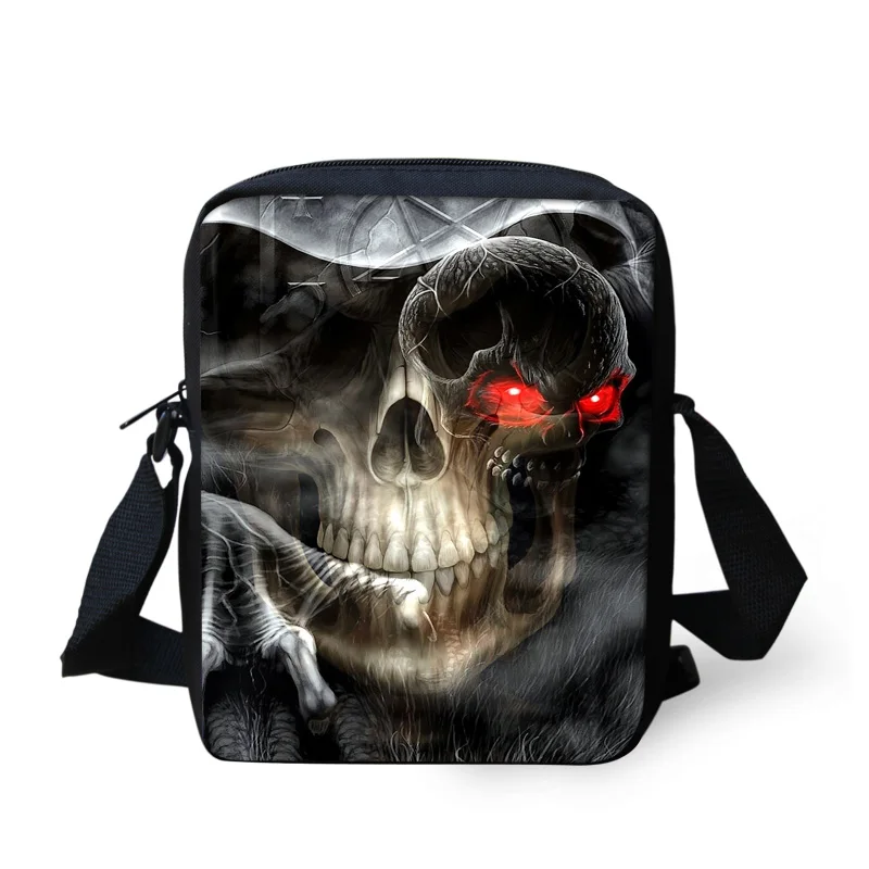 ADVOCATOR Abstract Skull Pattern Small Crossbody Bags Children School Bags Kids Messenger Bag with Free Shipping