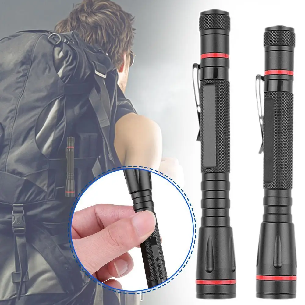

1PCS Aluminum Alloy ABS Mini Pen-Shaped Small Flashlight Aluminum Alloy Waterproof With Pen Clip Gift Lamp Small Flashlight