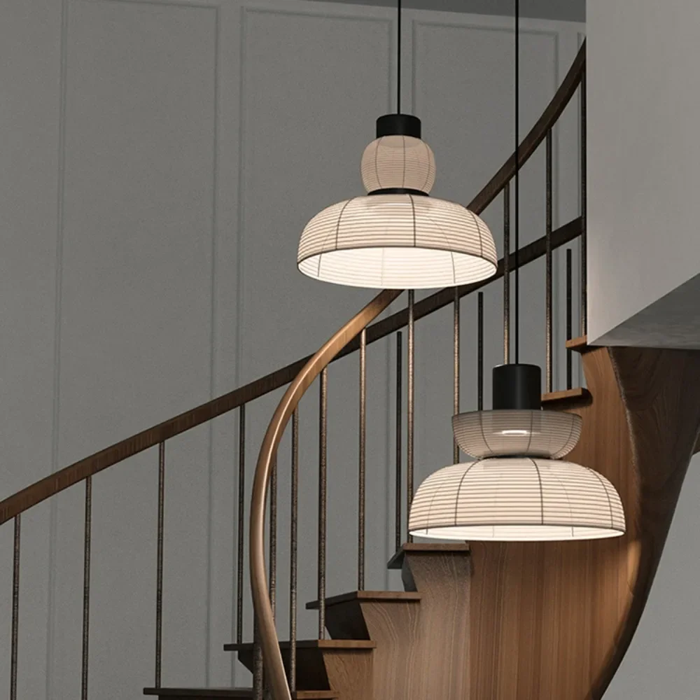 Подвесные лампы Wabi-sabi рисовая люстра в японском стиле Подвесная лампа для