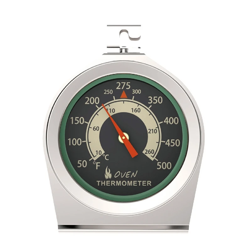 

Oven Thermometer Dial Oven Grill Monitoring Cooking Thermometer with Dual-Scale 10℃~260℃/150℉～600℉for BBQ Baking Hook