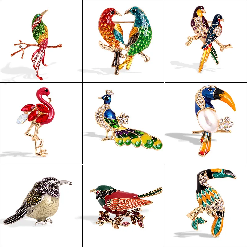 

Bird Rhinestone Animal Brooch брошь женская Weddings Party Casual Brooch Pins Gifts