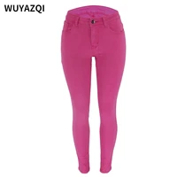 wuyazqi casual medium waist womens pants comfortable jeans womens solid color fashion womens jeans