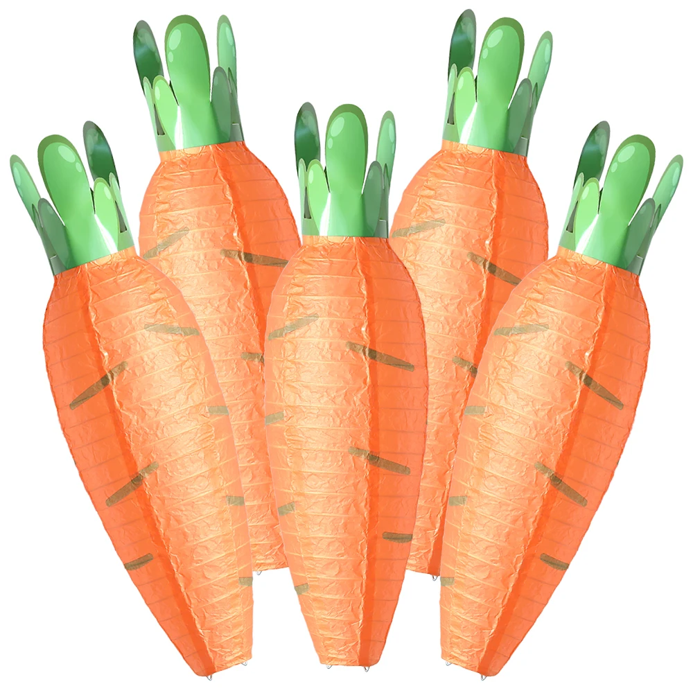 50 см Пасхальные бумажные фонари в виде моркови подвесное украшение складные