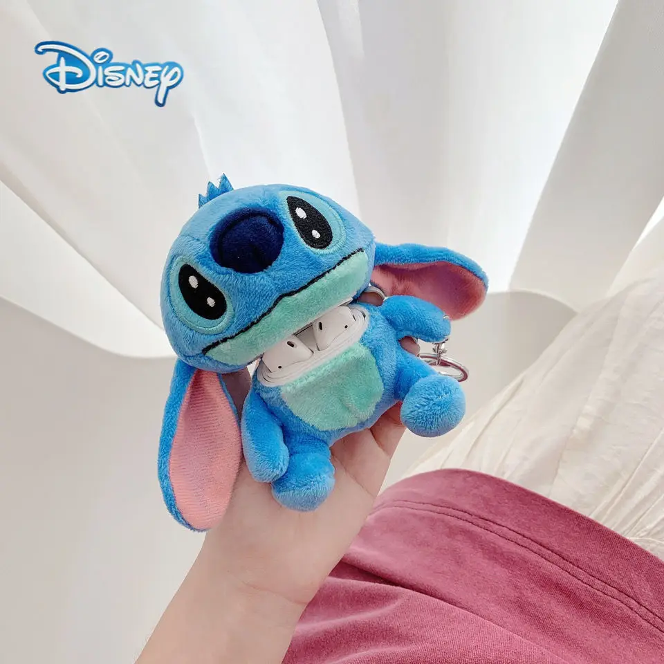 

Disney Stitch Plush Doll Cartoon Case for Apple Airpods 1 2 airpod Pro 3 Wireless Bluetooth Earphones case Cute Headphone Cover