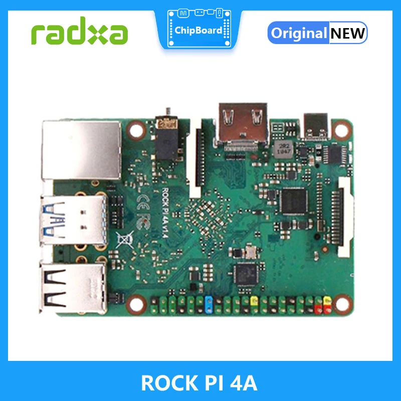 

Плата Rockchip ROCK PI 4A V1.4, высокоскоростная версия OP1, бортовой компьютер eMMC RK3399 Cortex6 SBC