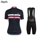 2022 велосипедная одежда Raphaful, женский костюм, командная одежда для горного велосипеда, велосипедная одежда, комплект велосипедной одежды с коротким рукавом из Джерси, велосипедная футболка