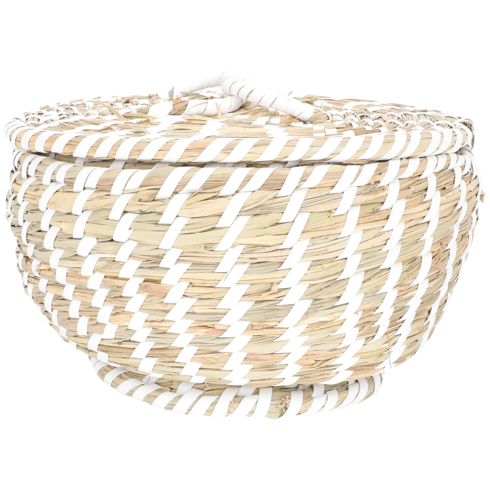 

Basket Egg Woven Storage Fruit Basketswicker Seagrassrustic Organizer Round Bread Picnic Vegetable Countryside Bowl Home
