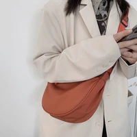 2022 new solid color chest bag for women large capacity fashion travel crossbody female half moon belt bag ladies fanny packs