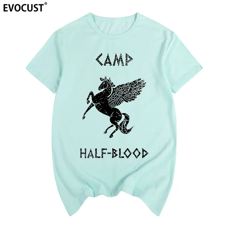 Летняя футболка Percy Jackson Camp Half Blood забавная летняя с длинным островом хлопковая