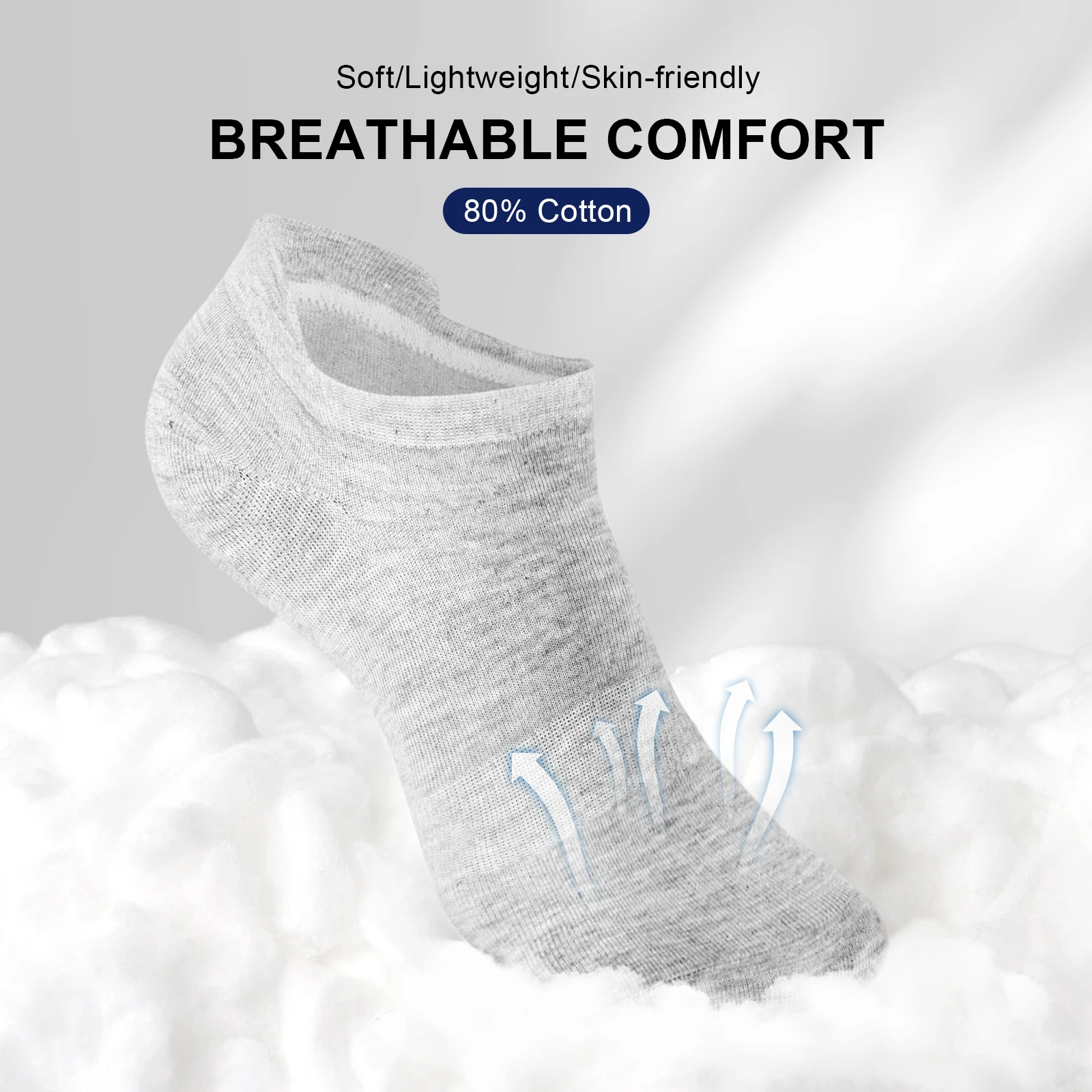 6 Pairs Men Ankle Socks Summer Thin Cotton Men's Socks Non-Slip Sock For Men Breathable Sports Sock Fashion Casual Boat Socks