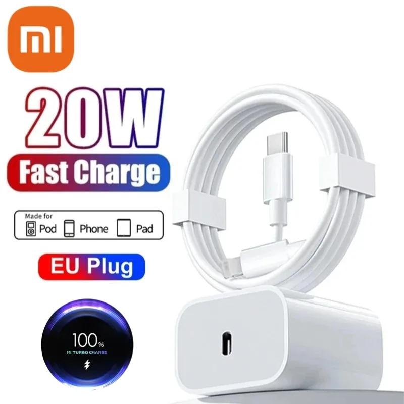 Зарядное устройство Xiaomi ЕС США быстрая зарядка адаптер питания 20 Вт кабель типа C